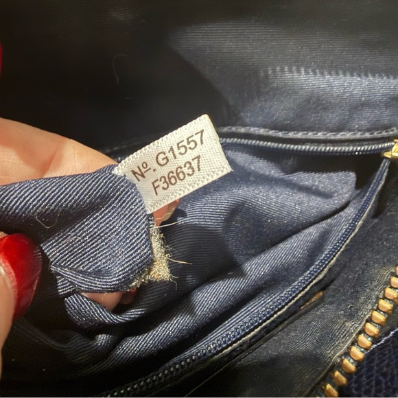 COACH Christie Carryall Satchel Crossgrain Leather Deep Navy Blue F36637 - Picture 4 of 14